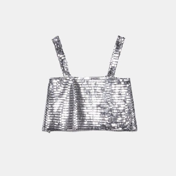 Zara Tops - Zara sequin crop top